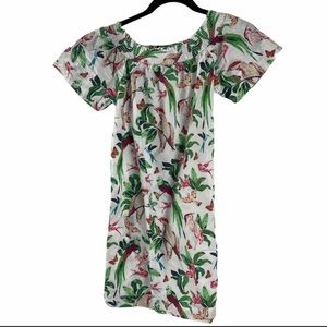 🚨FINAL SALE🚨 EC ANN TAYLOR Birds of Paradise Off Shoulder Dress